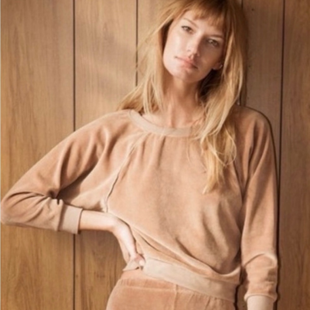 Suzi Kondi Beige Velour Top (XS)